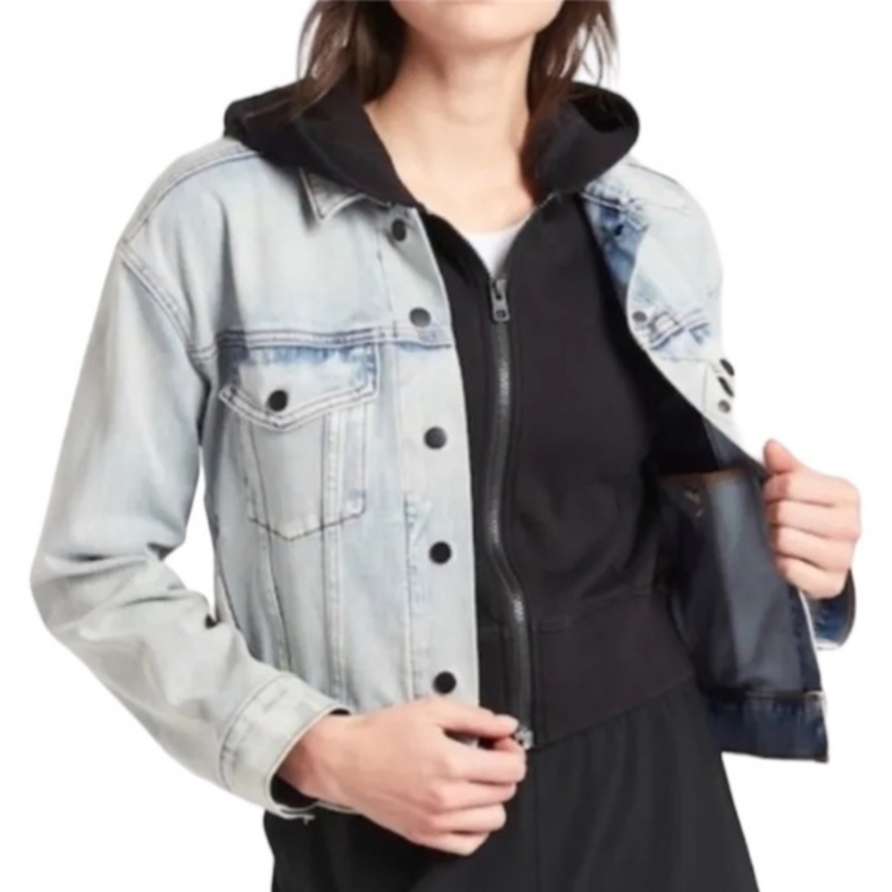 NOT FOR SALE
Athleta Double Time Jean Denim Hooded Vest Jacket‎